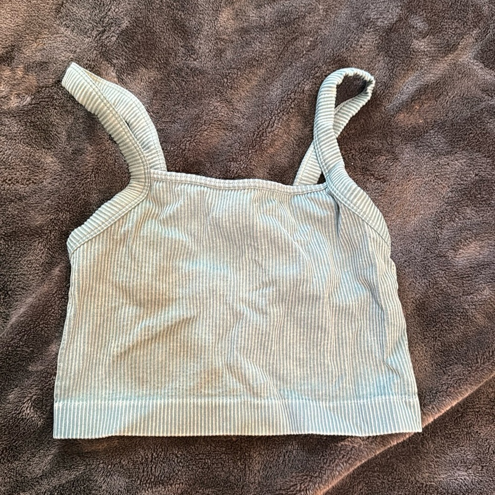 Faded Green tank top crop top from target